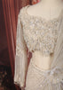 Ivory Silver Heavy Sequins and Beads Embroidered Design Net Ready to Wear Party Saree with Designer Blouse
