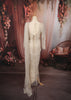 Ivory Silver Heavy Sequins and Beads Embroidered Design Net Ready to Wear Party Saree with Designer Blouse