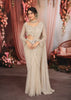 Ivory Silver Heavy Sequins and Beads Embroidered Design Net Ready to Wear Party Saree with Designer Blouse