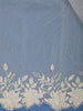 Ivory Solid Design Tissue Saree With Scalloped Floral Embroidered Border - Diadem