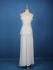 Ivory White  Floral Embroidered Design Georgette Palazzo Suit