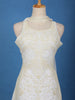 Ivory White  Floral Embroidered Design Georgette Palazzo Suit
