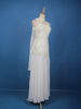 Ivory White  Floral Embroidered Design Georgette Palazzo Suit