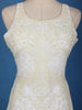 Ivory White  Floral Embroidered Design Georgette Palazzo Suit
