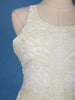 Ivory White  Floral Embroidered Design Georgette Palazzo Suit