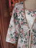 Ivory White Floral Printed Design Chiffon Palazzo Suit with Long Over Coat