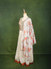 Ivory White Floral Sequins and Thread Embroidered Design Georgette Festive Lehenga with Matching Floral  Dupatta
