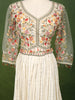 Ivory White Floral Sequins and Thread Embroidered Design Georgette Festive Lehenga with Matching Floral  Dupatta
