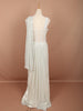 Ivory White Heavy Beads Embroidered Design Holographic Party Wear Indo Western Gown