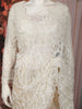 Ivory White Heavy Sequins and Beads Embroidered Design Net Party Wear Saree with Matching Blouse