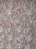 Ivory White Heavy Sequins and Beads Embroidered Design Net Party Wear Saree with Matching Blouse