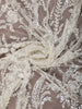 Ivory White Heavy Sequins and Beads Embroidered Design Net Party Wear Saree with Matching Blouse