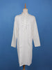 Ivory White Mirror Work Cotton Kurta for Men - Diadem