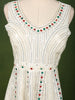 Ivory White Multicolor Stone Embellished and Silver Sequins Embroidered Design Georgette Fancy Wear Peplum Palazzo Suit