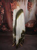 Ivory White & Deep Olive Green Heavy Zari Embroidered Design Palazzo Suit with Matching Ombre Dupatta