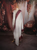 Ivory White & Wine Maroon Heavy Zari Embroidered Design Palazzo Suit with Ombre Dupatta