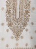 Ivory White & Wine Purple Heavy Zari Embroidered Design Palazzo Suit with Matching Ombre Dupatta