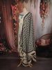 Ivory White and Blue Floral Printed Design Cotton Straight Cut Salwar Suit wit Matching Dupatta