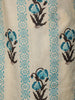 Ivory White and Blue Floral Printed Design Cotton Straight Cut Salwar Suit wit Matching Dupatta