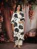 Ivory Floral Printed Cotton Salwar Suit