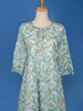 Ivory Floral Designed Cotton Kurti - Diadem