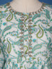 Ivory Floral Designed Cotton Kurti - Diadem
