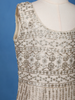 Ivory Floral Designed Sequins Banarasi Gown - Diadem