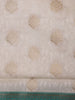 Ivory Floral Designed Woven Banarasi Silk Saree - Diadem