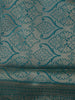 Ivory Floral Designed Woven Banarasi Silk Saree - Diadem