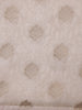 Ivory Floral Designed Woven Banarasi Silk Saree - Diadem