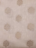 Ivory Floral Woven Banarasi Silk Saree - Diadem