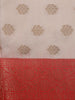 Ivory Floral Woven Banarasi Silk Saree - Diadem