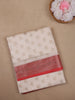 Ivory Floral Woven Banarasi Silk Saree - Diadem