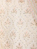 Ivory Floral Embroidered Jacquard Sherwani Suit with Dupatta & Brooch Detailing - Diadem