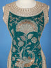 Ivory Floral Green Embroidery Tissue Silk Palazzo Salwar Suit - Diadem