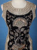 Ivory Floral Embroidery Tissue Silk Palazzo Salwar Suit - Diadem