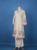 Ivory Floral Printed Cotton Palazzo Salwar Suit - Diadem