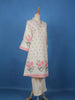 Ivory Floral Printed Cotton Palazzo Salwar Suit - Diadem