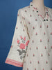 Ivory Floral Printed Cotton Palazzo Salwar Suit - Diadem