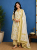 Ivory Floral Printed Cotton Salwar Suit