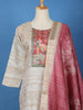 Ivory Floral Printed Cotton Salwar Suit - Diadem