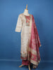 Ivory Floral Printed Cotton Salwar Suit - Diadem
