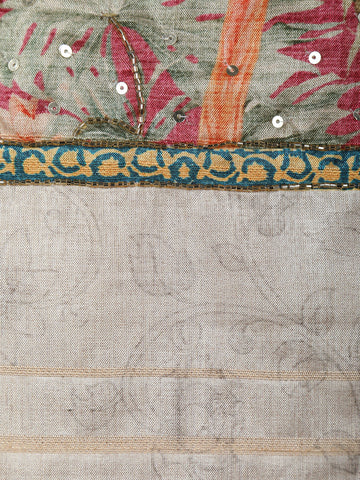 Ivory Floral Printed Cotton Salwar Suit - Diadem
