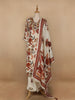 Ivory Floral Printed Semi Silk Salwar Suit - Diadem