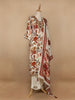 Ivory Floral Printed Semi Silk Salwar Suit - Diadem