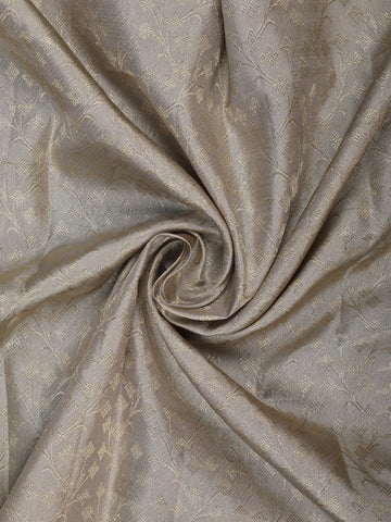 Ivory Floral Woven Pure Kanchipuram Silk Saree - Diadem