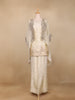 Ivory Organza Palazzo Suit with Paisley Embroidery Design