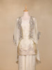 Ivory Organza Palazzo Suit with Paisley Embroidery Design