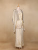 Ivory Organza Palazzo Suit with Paisley Embroidery Design
