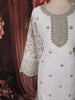 Ivory and Pink Floral and Sequins Embroidered Design Georgette Palazzo Suit with Designer Dupatta